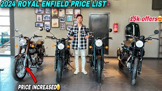 2024 Royal Enfield Price List 47 lakh  Classicको Price फेरी बढ्यो😔  Hunter Scram amp more [upl. by Enytsirhc]