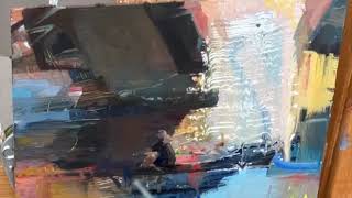 Painting Kayak Abstract Time Lapse Acrylic No 4 SD 480p [upl. by Arraic939]