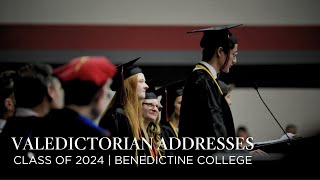 Valedictorian Addresses  Class of 2024  Benedictine College [upl. by Aiello698]