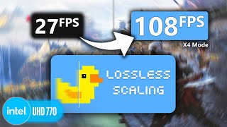 Lossless Scaling 211 X4 Mode on Intel UHD 770 [upl. by Notna]