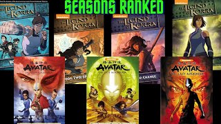 Avatar the Last Airbender and The Legend of Korra Seasons Ranked [upl. by Zigrang]