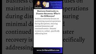 Business Continuity vs Disaster Recovery What’s the Difference [upl. by Saffier]