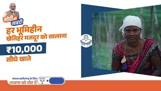 हर भूमिहीन खेतिहर मजदूर को सालाना 10000 रुपया सीधे खाते मे  BJP  Chhattisgarh [upl. by Alberic]