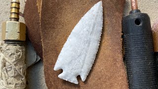 Novaculite Arrowhead Flintknapping part 1 [upl. by Daphene]