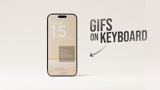 How to Get Gifs on iPhone Keyboard tutorial [upl. by Sucramat]