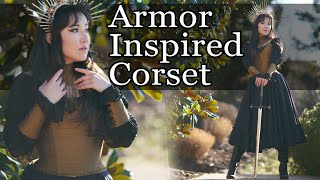 Sewing an Armor Inspired Corset using Aranea Black Free Corset Pattern  Knightcore Wardrobe [upl. by Marcy]