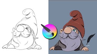 KRITA 515  LETS SKETCH AND COLOR Sharing a few of my tricks😊❤️ [upl. by Eadwine]