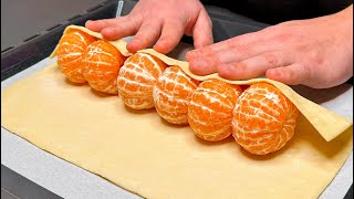 I surprised all the guests Mandarin dessert in puff pastry in 10 minutes [upl. by Wrench134]