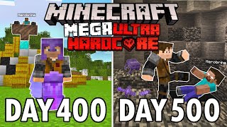 I Survived 500 Days in Mega Ultra Hardcore Minecraft FINALE Minecraft Hardcore 100 Days [upl. by Shih325]