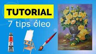 7 Tips APRENDE a pintar al ÓLEO 🎨 Consejos y materiales [upl. by Alaek]