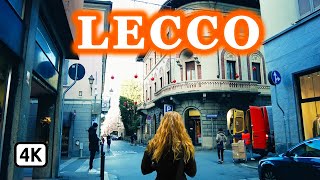 Lecco Italy 4K Walking Tour 🇮🇹 City Center Tour Guide [upl. by Issor]