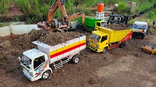 Mobil Truk Canter Fuso Muat Mobil Mobilan Oleng Rc Handmade Isuzu NMR Beko Rc Excavator Loader [upl. by Gnoht768]