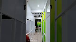 aluminium partition Board glass ke sath gypsum board partition Glass Work Aluminium panel😱😱😱 [upl. by Heyes]