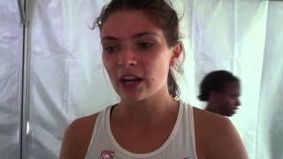 Amy Weissenbach talks after advancing to 2013 NCAA Outdoor Track and Field 800 finals [upl. by Trueman]