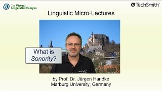 PHO016  Linguistic MicroLectures Sonority [upl. by Prunella]