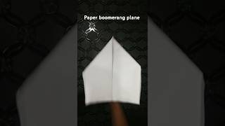 Paper boomerang plane shorts youtubeshorts craft trendingshorts [upl. by Ecyor]