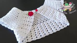 BOLERO TEJIDO A CROCHET O GANCHILLO  PASO A PASO  TEJIDO FACIL  6 A 12 MESES [upl. by Odin31]