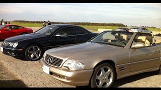 Track Day with Mercedes CL55 AMG W215 and SL500 R129 [upl. by Aneela]