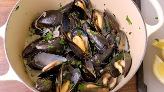 Perfect Steamed Mussels Recipe in White Wine Broth [upl. by Hearsh966]