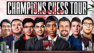 Champions Chess Tour Finals  Day 2  Arjun vs Carlsen Pragg vs Giri  Commentary by Sagar Harshit [upl. by Otrebogir929]