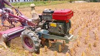 😃 Wow Amazing Power tiller machine driving skills  Power tiller machine 2024  KM Ariful Vlogs [upl. by Augustina168]