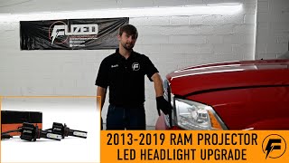 20132019 Ram 4th Gen Projector Headlight Bulb Replacement LED Install [upl. by Analiese]