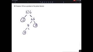 June 2011 Paper 4H 2 Question 10 IGCSE Maths Edexcel Mathematics Product Prime Factors [upl. by Arerrac]