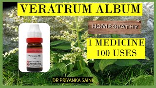 VERATRUM ALBUM  HOMEOPATHY MEDICINE  1 MEDICINE 100 USES  mania drpriyankashomeopathy [upl. by Natsirhc985]