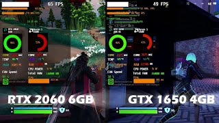 FORTNITE GTX 1650 VS RTX 2060 FPS Benchmark Test [upl. by Sura]