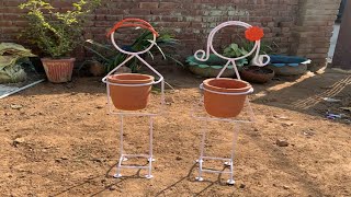 Plant pot stand plant stand for balcony how can made flower pot stand rack🌷 [upl. by Jobye]