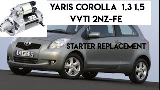 JAK WYMIENIĆ ROZRUSZNIK  TOYOTA YARIS COROLLA 13 15 VTVTi BENZYNA [upl. by Erasmus464]