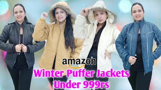 Winter Puffer Jackets Under 999rs From AMAZON  Winter Wear Puffer JacketsPuffer Jackets Collection [upl. by Cayla]