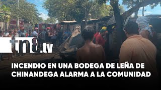 Incendio en una bodega de leña deja cuantiosas pérdidas económicas en Chinandega [upl. by Ewall]