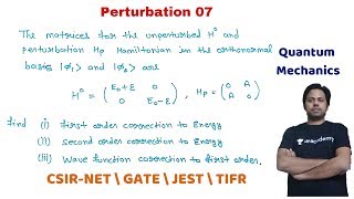 Perturbation Theory Question 07 perturbed hamiltonian matrixPOTENTIAL G [upl. by Kimber751]