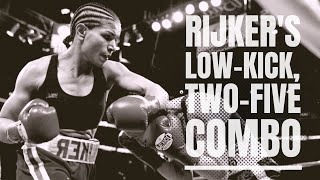 Striking Combos Lucia Rijkers LowKick Cross Lead Uppercut Combo [upl. by Zwick790]