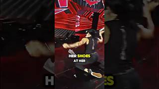 Why Is Rhea Ripley LOVES THROWING Shoes 😂 [upl. by Akinas]