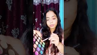 Orange eye look tutorial 🧡🤌🏻viralvideo makeup youtubeshorts makeuptutorial [upl. by Osman]