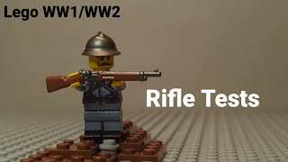 Lego WW1  Rifle Tests  Stop Motion [upl. by Enert]