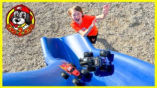 MONSTER TRUCKS PLAY AT THE PARK 🛝 Our FUNNIEST Compilation 😂 [upl. by Yenroc143]