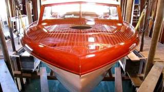 1955 29 Chris Craft Semi Enclosed Video Tour Wooden Boat Restoration [upl. by Chema744]