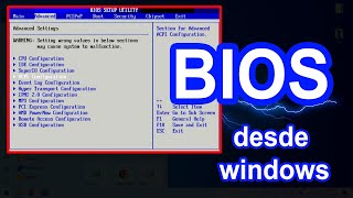 Entrar en bios desde windows ✅ [upl. by Gnourt]