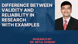 What is the difference between validity and reliability in research with example [upl. by Laerdna388]