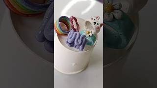 5 DIY Cute Clay Rings🌈  Cute Clay jewellery  DIY Gift Ideas shorts ytshorts diy friends [upl. by Aerdnek]