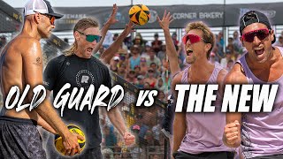 INSANE BEACH VOLLEYBALL MATCH  TaCrabbSander vs DalhausserPatterson AVP Hermosa Beach 2022 [upl. by Devitt]