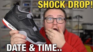 SHOCK DROP Air Jordan 4 Bred Reimagined Date amp Time [upl. by Melan]