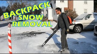 Backpack Blower Snow Removal  Echo Leaf Blower PB755ST [upl. by Nillor]