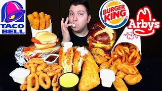 Arbys Burger King amp Taco Bell • MUKBANG [upl. by Xavler925]