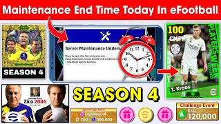 Maintenance End Time In eFootball 2024 Mobile  Pes Server Maintenance End Time [upl. by Mw]