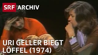 Uri Geller beim Löffelbiegen 1974  Magische Tricks erklärt  SRF Archiv [upl. by Dawn966]