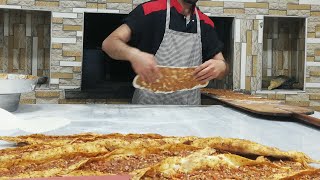 Lahmacun Pide yapmak🍴  Lokantada👌 DİYARBAKIR ABONE OL 💯🇹🇷 turkish pizza very nice good [upl. by Maltz423]